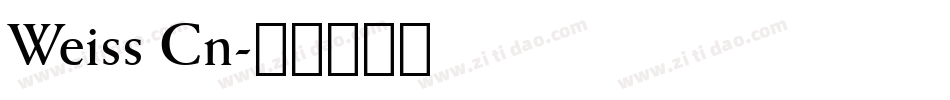 Weiss Cn字体转换